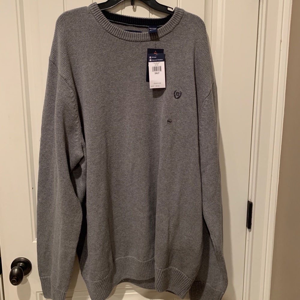 Men’s Chaps XXXL grey sweater NWT